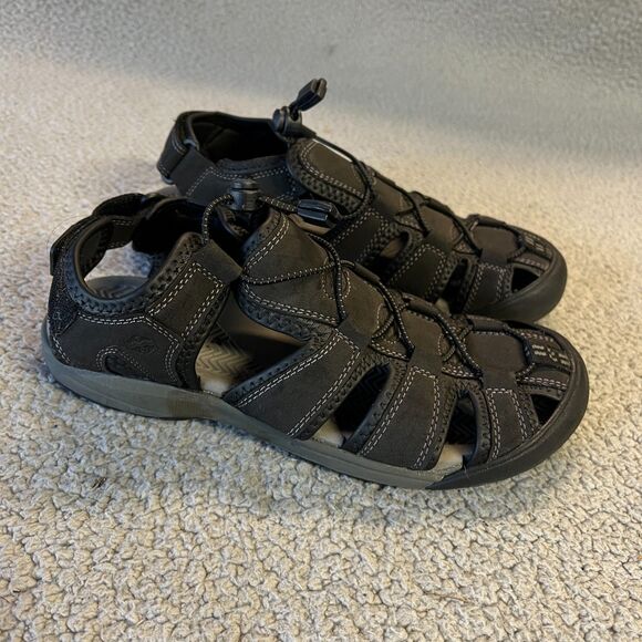 Khombu Sandals Mens 8 Black Travis Outdoor Hiking Walking Active Lake River - Picture 8 of 13